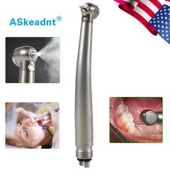 Dental LED E-generator Fiber Optic High Speed Handpiece 4Hole Fit FG1.6mm Burs