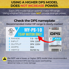 1 Phase to 3 Phase Converter, Must be only used on 7.5HP(5.5kW) 23Amps 200V-240V