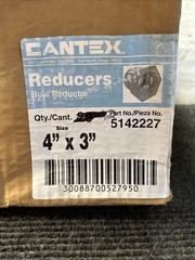 Lot of 2 Cantex 5142227 Conduit Fitting Reducer, 4 In X 3 In, Glue, Pvc,