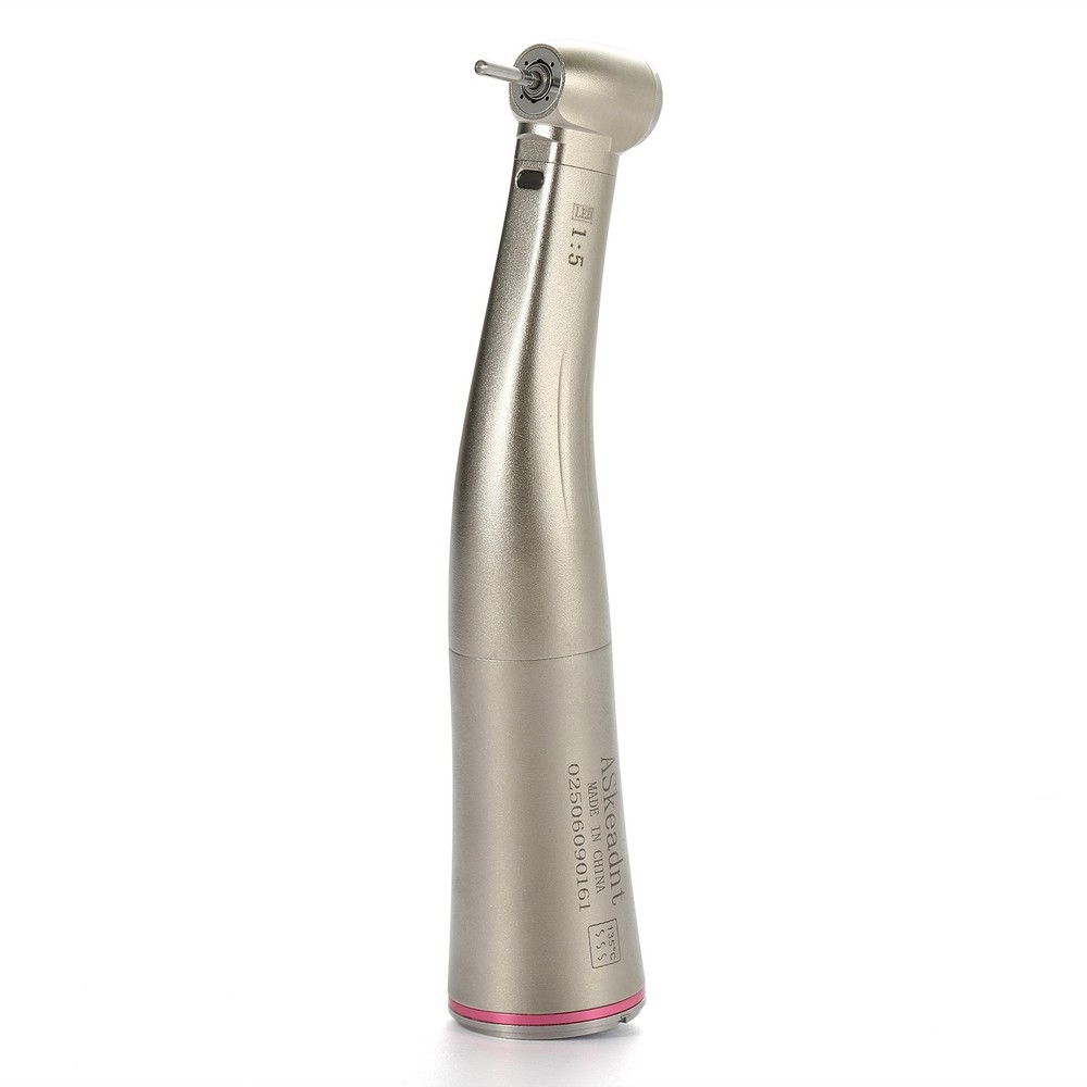 LED Dental Electric Handpiece 1:5 Contra Angle Fiber Optic High Speed