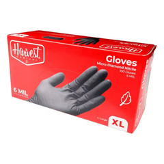 6 Mil Heavy-Duty Micro Diamond Texture Extra Large Nitrile Cleaning Gloves in Bl