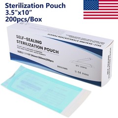 200Pcs Sterilization Pouches- 3.5 ” x 10 ” Dental Self Seal Pouch Bag