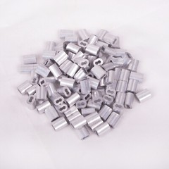 HIGOOD Aluminum Crimping Loop Sleeves Rope for 3/32”,Aluminum Alloy, PK 100