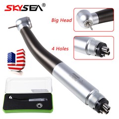 SKYSEA Dental High Speed Turbine Handpiece Push Button 4 Spray Large Head 4Hole