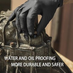 5.5 Mil Black Nitrile Gloves: Powder-Free, Latex-Free (100-Count)