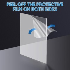 6PK 8″ X 10″ PET Plexiglass Sheets, Clear Plastic Sheet, Easy to Cut Thin Flexib