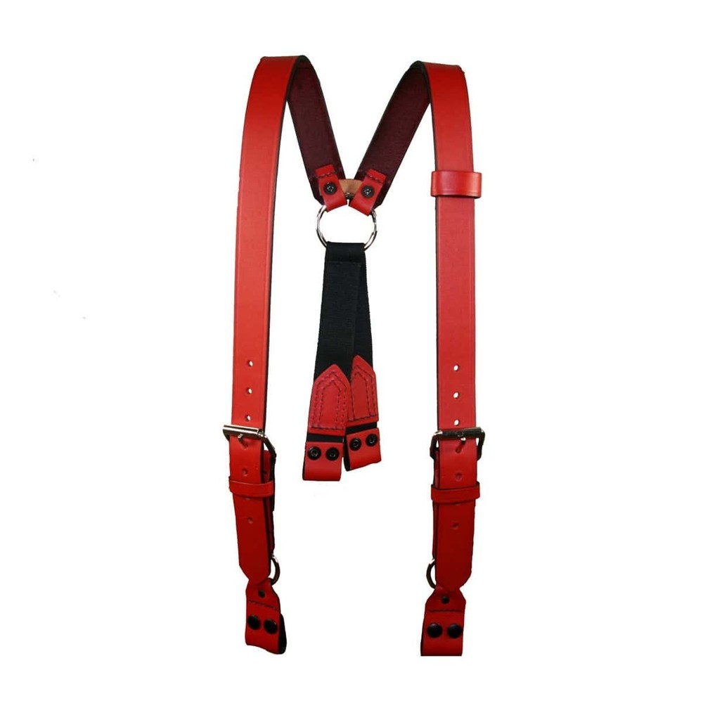 Boston Leather FF Suspenders XL Red with snap attachment