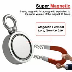 Magnet Fishing Kit 1200lbs Pulling Double Sided Fishing Magnet 2.64″ Dia