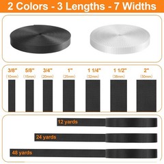 BEYOURD Webbing, Heavy Duty Webbing Straps, Extra Thick Strapping for Outdoor…