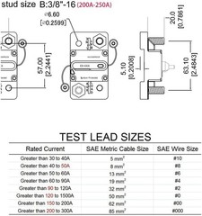 200 Amp Circuit Breaker with Manual Reset 12V48V Dc Waterproof 200A Amp Breakers