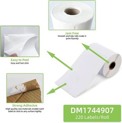 12 Rolls 4×6 Thermal Shipping Labels for DYMO 4XL (1744907) Perforated