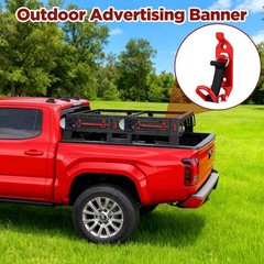 PercyEffie 4 Pcs Shovel Mount Heavy Duty Mounts for Roof Rack Red