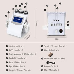 6 in 1 Beauty Machine for Body Massage Facial Skin Care Skin Lifting Weight Log1