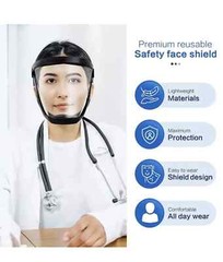 Full Face Paint Dust Shield Mask, Anti-Fog, Heavy Duty Safety Gear, Transparent