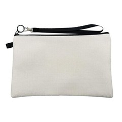 10 Pack 6.3in x 9in White Linen Fabric Handbag Sublimation Blanks Cosmetic Bags
