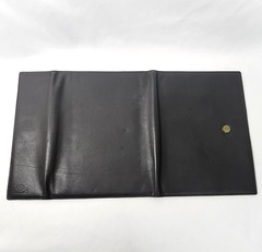 Poltrona Frau Leather Portfolio Dark Gray Snap Flap Close for 8.5 x 11 Notepad