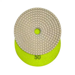 4 In. White Resin Polishing Pad Set (50,100,200,400,800,1500,3000 Grit, Metal Ba