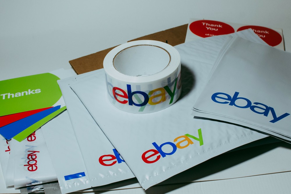 42 Ebay Branded Shipping Supplies STARTER KIT Box Lg Poly Bag TY PC Tape Tissue