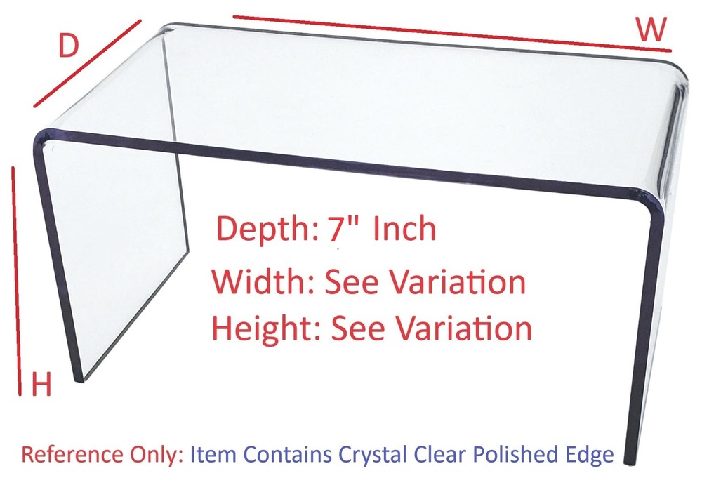 T’z Tagz Any 7-Inch-Deep Clear Acrylic Riser Display Stand New 2 Pack Variation