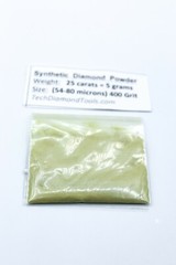 TechDiamondTools Diamond Powder 400 Grit 54-80 Microns, 25 cts = 5 Grams
