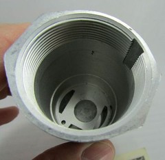 Lot 2 Unknown Metal Adapters, or Gas Burner Nozzle Housings, or Industrial Parts