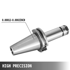 VEVOR 4pcs CAT40 ER16 4″ Collet Chuck G2.5 100mm Tool Holder Balanced 20000RPM