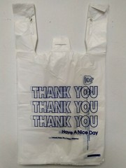 THANK YOU T-Shirt Bags 11.5″ x 6.5″ x 21″ White Plastic Shopping bag 50 – 1000