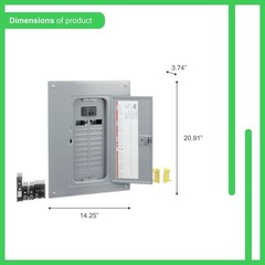 Square D Homeline 100 Amp 20-Space 40-Circuit Indoor Main Breaker