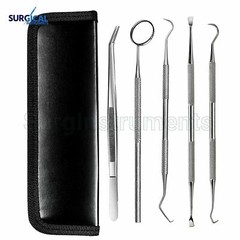 5 Tools Professional Dental Oral Hygiene Kit Deep Cleaning Scaler Teeth Care Set