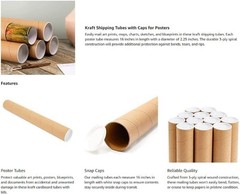 20 – 2” x 24” Round Cardboard Shipping Mailing Tube Tubes With End Caps