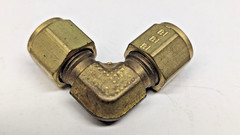 NOS Parker Brass 1/4″ CPI Tube x 1/4″ CPI Tube Union 90° Elbow Fitting 4-4 EBZ-B