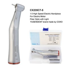 COXO Dental Electric Handpiece Contra Angle 1:1 1:5 45° Surgical Fiber Optic LED
