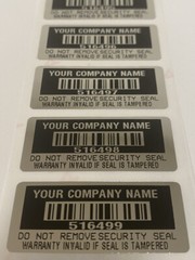 [QTY 1000] CUSTOM PRINTED BLACK TAMPER EVIDENT VOID LABELS STICKERS SEALS