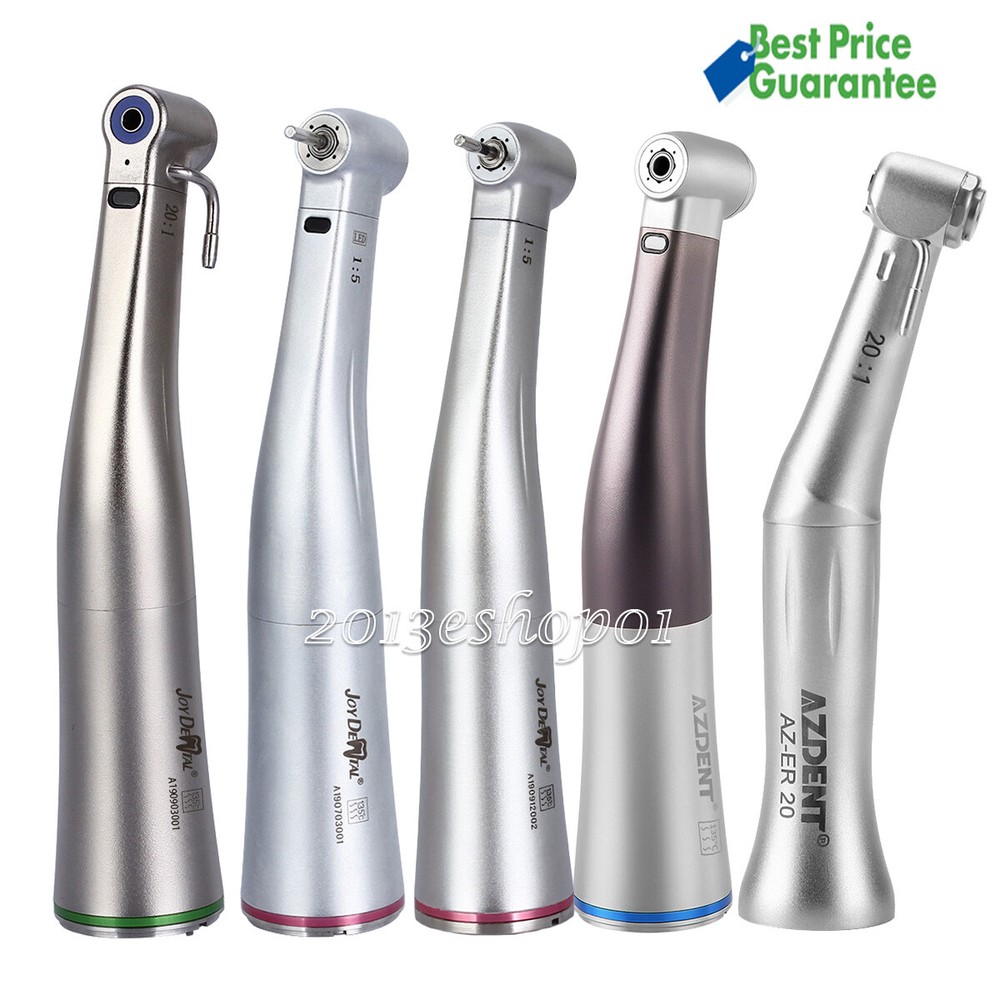 Dental 1:1 /1:5 / 20:1 LED Fiber Optic Contra Angle Handpiece fit E-Type Motor