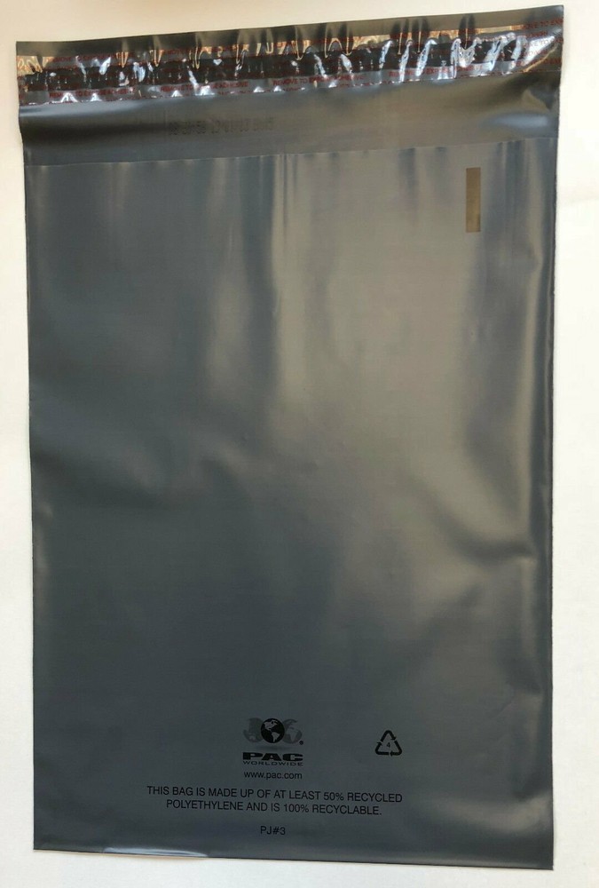 100 Recyclable Poly Bag Mailers 9″ x 12″ Grey Gray Unlined Self Seal Envelope