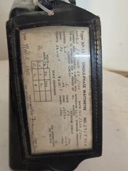 Vintage -General Electric Single Phase Watt Meter, Type AP-12