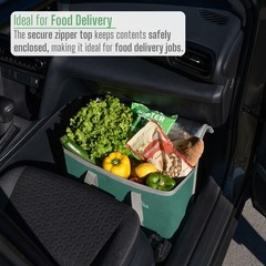 VENO 2 Pack Cooler Bag and Insulated Grocery Bags for Food 2 Pack, Dark Green