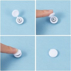 1 Box 200Pcs 8 Colors Hinged Screws Cover Caps Fold Snap Covers Plastic Shutter
