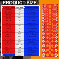 55 Nut and Bolt Thread Checker Thread Checker Standard and Metric