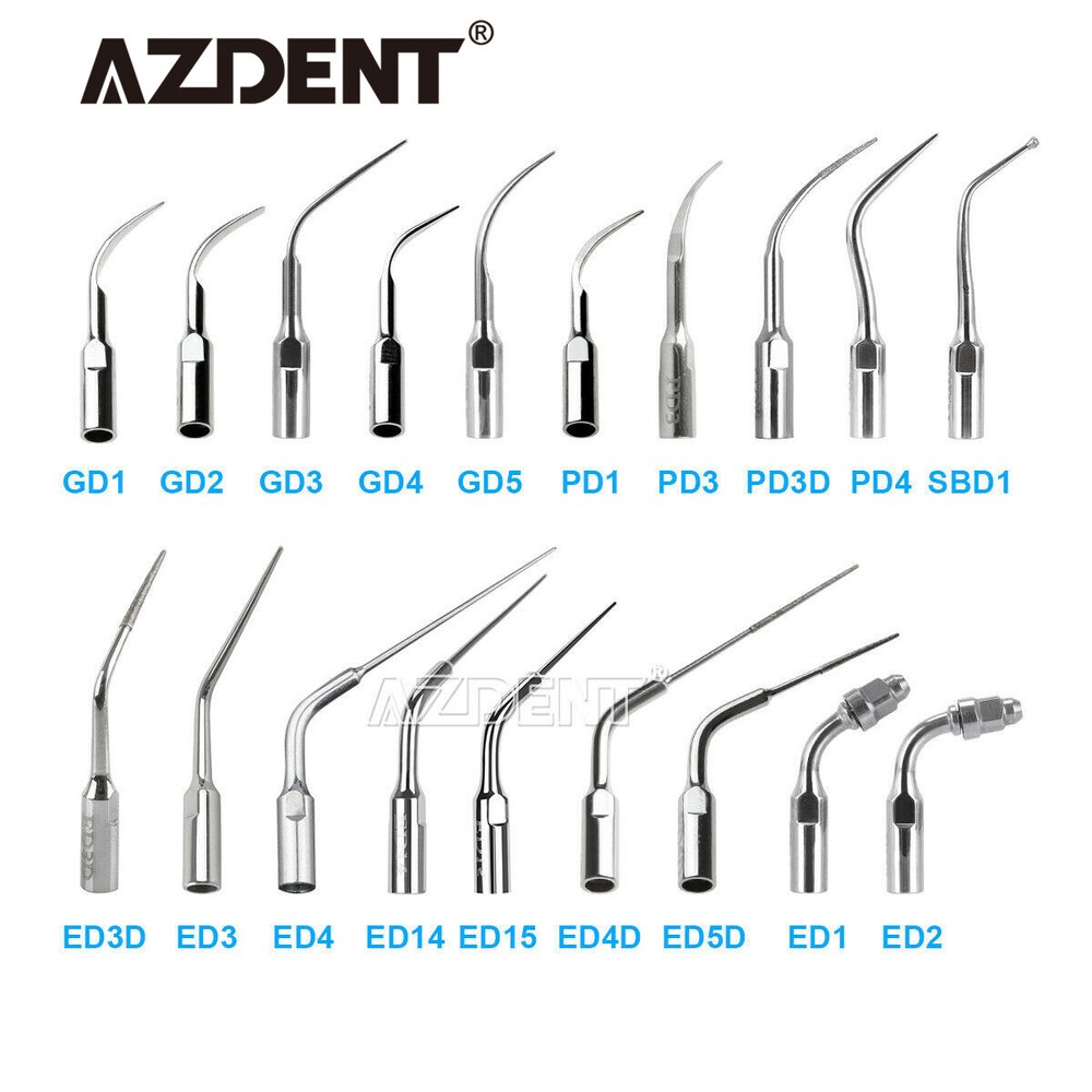 19 Type Dental Ultrasonic Scaler Scaling Endo Perio Tips Fit for NSK SATELEC DTE