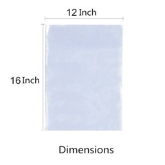 X5000 12″X16″ Clear Heat Shrink Wrap Bags PVC Film Gifts Bottles Candles Packing