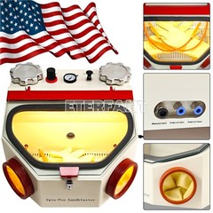 Dental Twin Pen Sandblaster Double Pen Sand Blaster for Lab 2 Aluminum Tank US