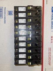 10 x SQUARE D HOMELINE HOM115PCAFI 15A PLUG ON NEUTRAL ARC-FAULT AFCI