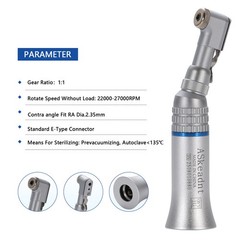 ASKEADNT Dental Slow Low Speed Handpiece Contra Angle E-Type
