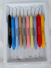 Dental Composite Filling Instruments LM Set Silicone Handle Colorful 10 Pcs