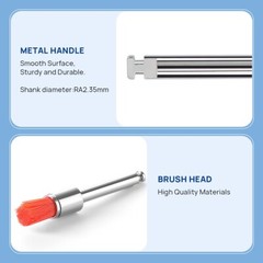 100 Brush Prophy Polisher Brush Latch Flat Type (RA) Nylon Bowl Polishing Dental