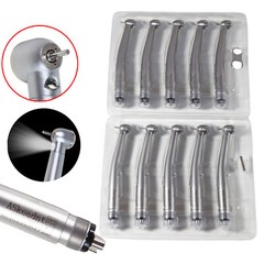 10*Askeadnt Dental Fiber Optic LED E-generator High Speed Handpiece Triple 4H