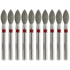 Dental Football Diamond Bur 368/023F Fine Grit FG High Speed Burs Red 257-023