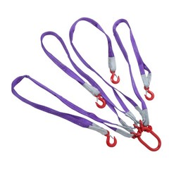 Four Leg Bridle Web Sling 5ft 6600lbs Lifting Slings with G80 Grab Hooks