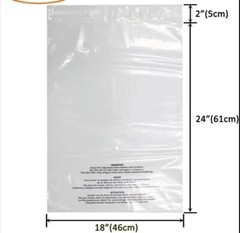 Poly Bags Suffocation Warning Clear Merchandise 1.5 mil For Amazon